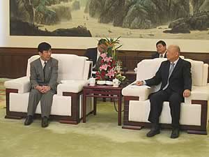 (藤井副知事と田副省長の会談) 
