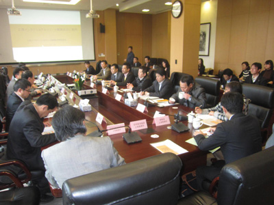 （上海国際旅遊度假区管理委員会での意見交換会の様子）