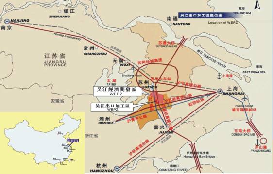 吴江出口加工区交通图